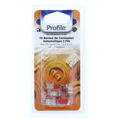 Borne de raccordement 2 fils - Lot de 10 PROFILE