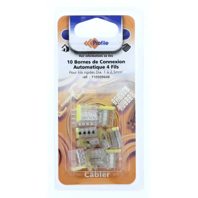 Borne de raccordement 4 fils - Lot de 10 PROFILE