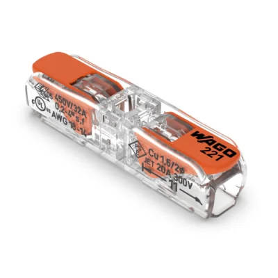 Lot de 6 Bornes de connexion à levier Inline 4mm² PROFILE