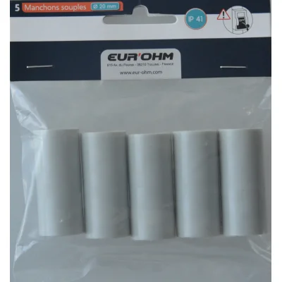 Lot de 5 manchons souples D.20 pour raccordement des gaines EUR'OHM
