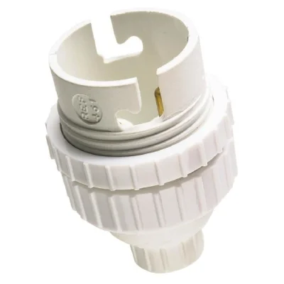 Douille plastique B22 double bague Blanc R.46119 ABB