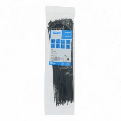 Colliers plastiques de serrage 3.6 x 300mm Noir sachet de 100 SIANCE