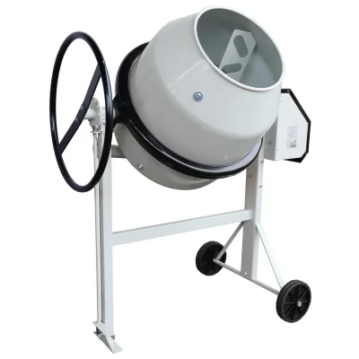 Bétonnière électrique B165 mono 700W malaxage cuve 140L Grise