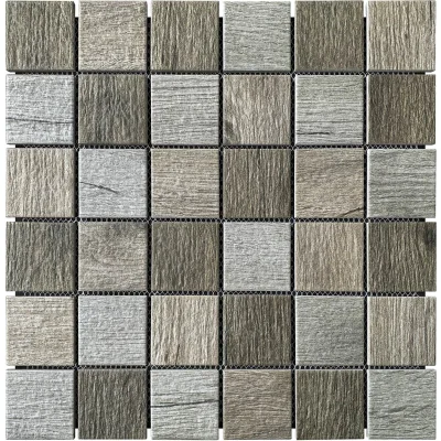 Mosaique R11C ép. 6 x 50 x 50mm s/ plaque 30.6 x 30.6cm CEMI80 Façon Bois Mix