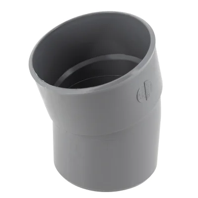 Coude pvc d'évacuation simple 20° MF D. 125mm CX2 Gris