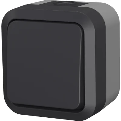 Bouton poussoir étanche complet IP55 Anthracite SIANCE