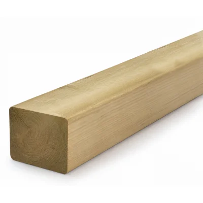 Poteau d'ossature Pin du Nord traité cl. 4 raboté 4 arr. 145 x 145mm 4.00ml Vert