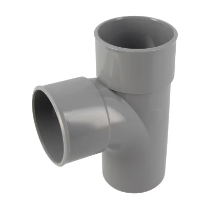 Culotte pvc d'évacuation simple 87°30 MF D. 63mm BL18 Gris