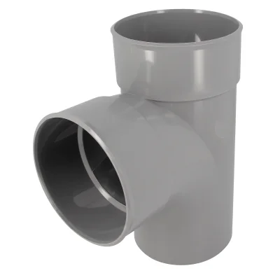 Culotte pvc d'évacuation simple 87°30 MF D. 140mm BY18 Gris
