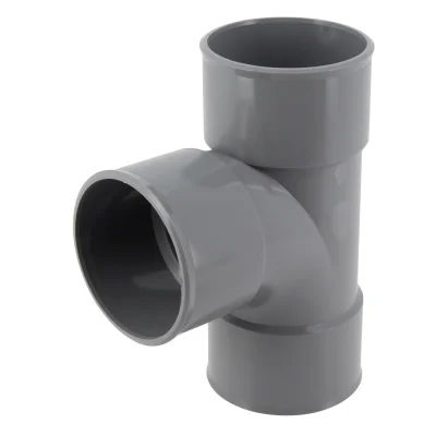 Culotte pvc d'évacuation simple 87°30 FF D. 63mm BL188 Gris