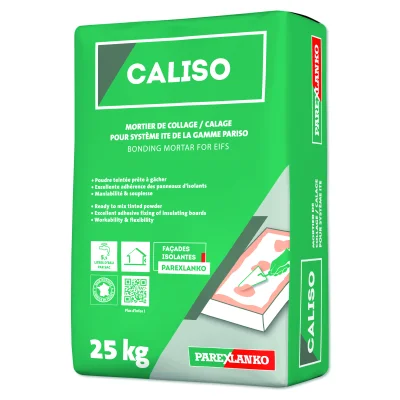 Mortier hydraulique p/ collage & calage isolant ITE Colle Caliso sac 25kg