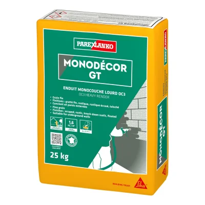 Enduit monocouche lourd grain fin Monodécor GT sac 25kg Sable O10