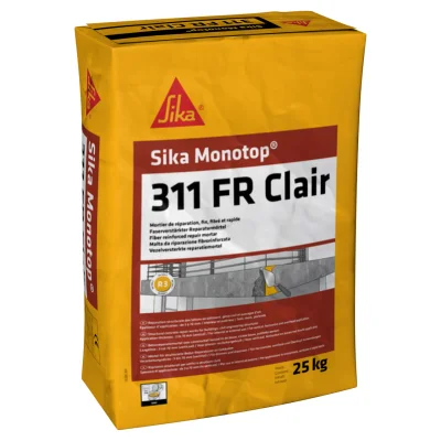 Mortier de réparation fin fibré p/ béton prise rapide Sikamonotop 311 FR sac 15kg Gris
