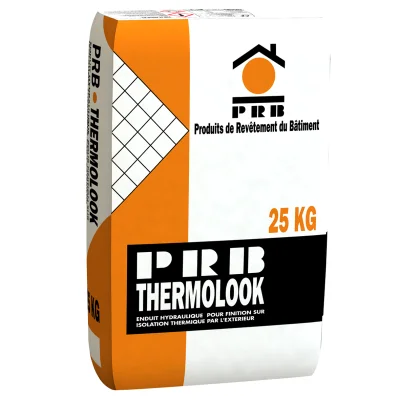 Enduit de parement épais grain fin p/ ITE PRB Thermolook GF sac 25kg Blanc de la Côte