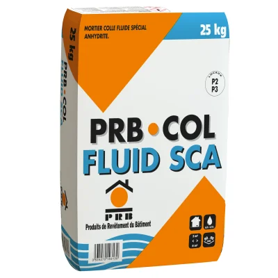Mortier colle p/ sol int. Anhydrité PRB Col Fluid SCA sac 25kg Gris