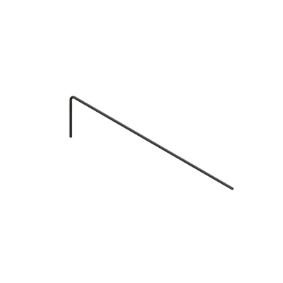 Armature acier chapeau de rive coudé CR1010X80 D. 10mm 10 x 80cm