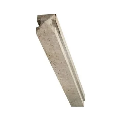 Poteau béton inter p/ clôture pleine 12 x 12cm 2.50ml Gris OPL