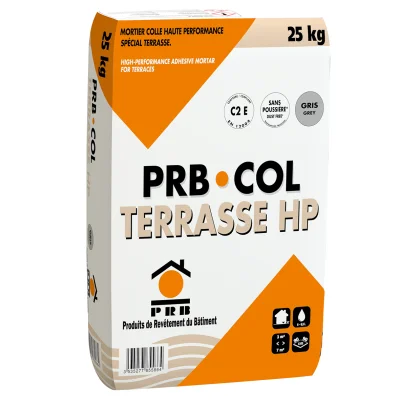 Mortier colle p/ sol ext. C2E PRB Col Terrasse HP sac 25kg Gris