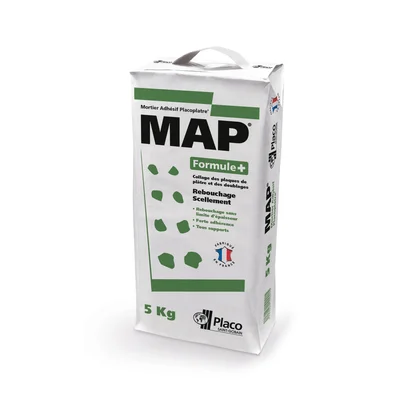 Mortier adhésif p/ plaque de plâtre & doublage MAP+ sac 5kg