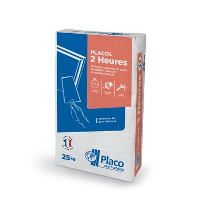 Colle p/ carreau de plâtre Placol 2 heures sac 25kg
