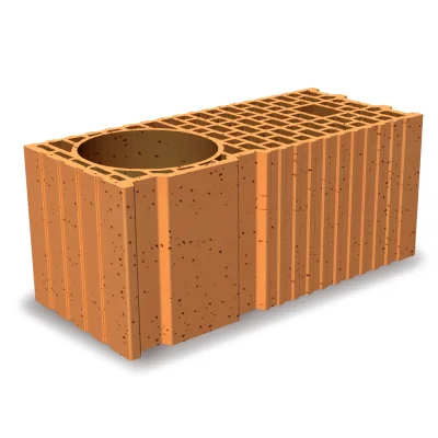 Brique de mur T.C poteau complémentaire Porotherm R206 ép. 200mm 189 x 450mm