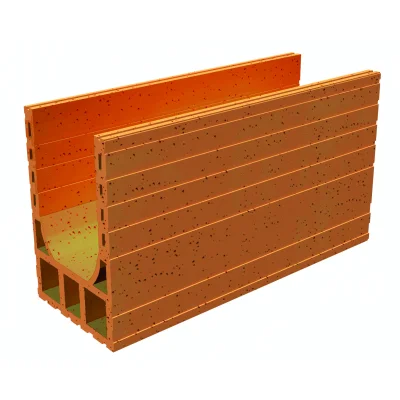 Brique de mur T.C linteau-chaînage Porotherm GFR206 ép. 200mm 299 x 500mm