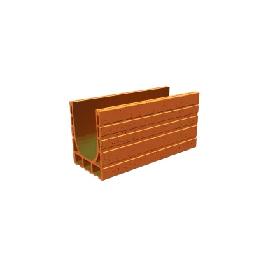 Brique de mur T.C linteau-chaînage Porotherm R209 ép. 200mm 249 x 500mm