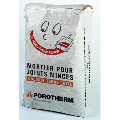 Mortier colle MOR01 p/ pose brique T.C à joint mince 25kg Porotherm