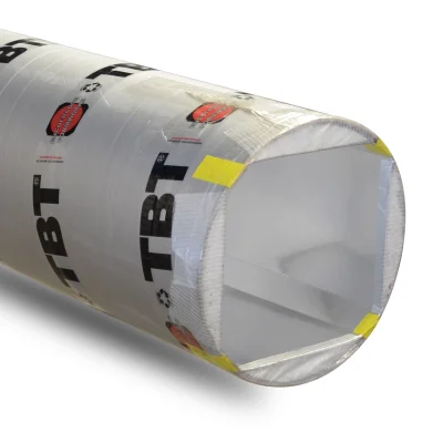 Tube de coffrage carton imperméable TBT carré chanfreiné 20 x 20cm 3.00ml