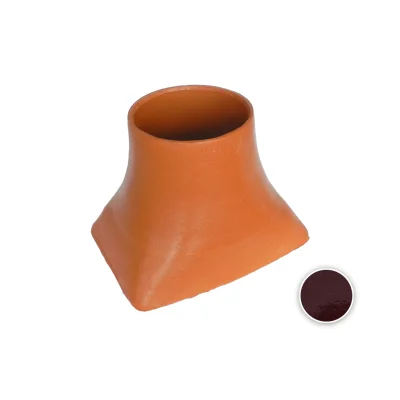 Mitre sans collerette T.C ht. 330mm D. 220mm ext. SC40 Émaillée Rouge Brun p/ boisseau 20 x 40