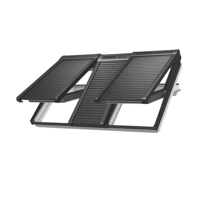 Volet roulant rigide solaire SSLS FFKF06 0000S p/ Verrière Atelier 3en1 188 x 118cm