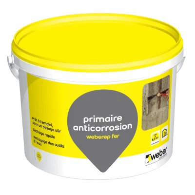 Primaire anti corrosion p/ armature Weber.rep Fer seau 2kg Incolore