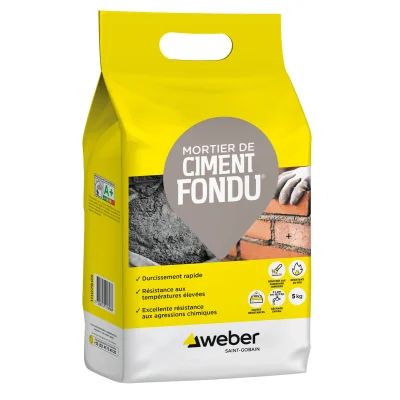 Mortier de ciment Fondu sac 5kg Gris Weber