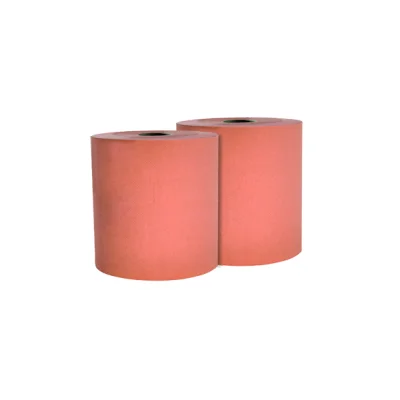 Bobines d'essuyage pure ouate 2 plis 800 feuilles 22 x 23cm Havane lot de 2