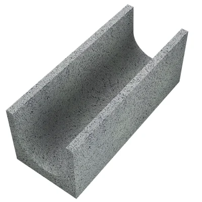 Parpaing chaînage U à joint mince Planibloc ép. 200mm 20 x 50cm CE Fabemi