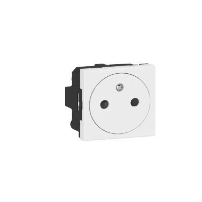 Prise de courant 2P+T bornes auto. Mosaic composable Blanc R.99624 LEGRAND