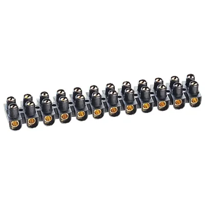 Barette raccordement 12 bornes 250V maxi 25mm² 101A Nylbloc Noir LEGRAND