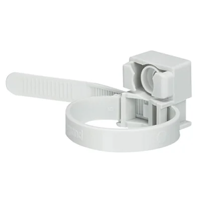 Colliers à embase p/ fixation tubes et câbles Blanc blister de 20 LEGRAND