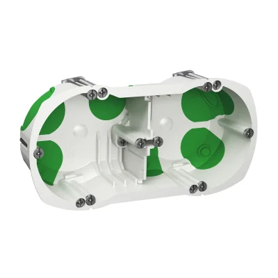 Boîte à encastrer 2 postes étanche à l'air Multifix D.67mm E= 71mm profondeur 40mm SCHNEIDER