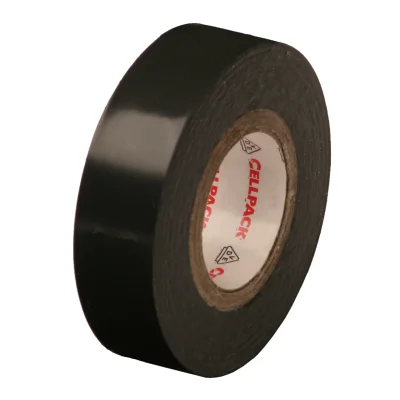 Ruban adhésif repérage électrique isolant 6000V 15mm x 10ml Noir CELLPACK