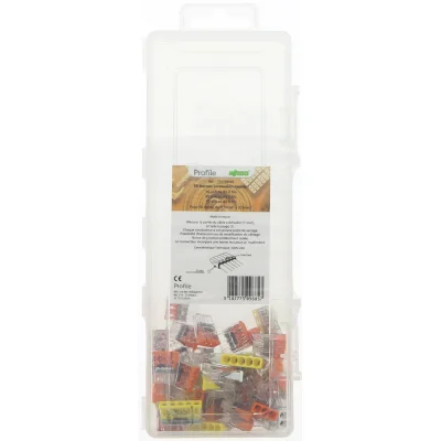 Connecteurs à levier Wago p/ 2/3/5 fils D. 0.14 à 4.0mm² sachet de 50 PROFILE