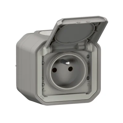Prise de courant 2P+T IP55 Plexo Gris R.70003 LEGRAND