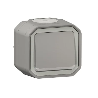 Interrupteur va & vient voyant lumineux IP55 Plexo Gris R.70006 LEGRAND