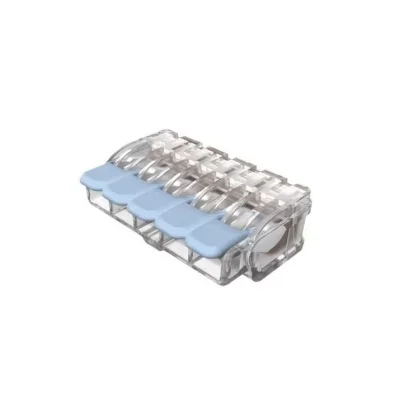 Lot de 15 Bornes de connexion à levier 5 entrées 6mm² EUR'OHM
