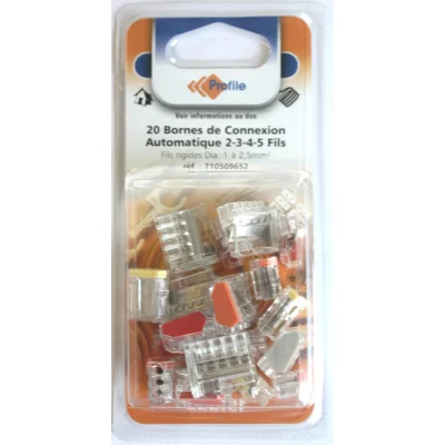 Lot de 20 bornes automatiques 2-3-4-5 fils PROFILE