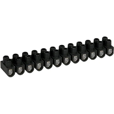 Barettes de connexion 2,5mm² noir EUR'OHM