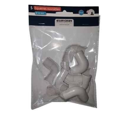 Lot de 5 équerres ouvrables pour conduit IRL D.16mm EUR'OHM