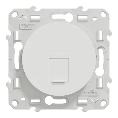 Prise Odace PC RJ45 a vis blanc SCHNEIDER