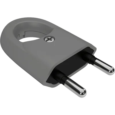 Fiche mâle extraplate 16A blanc EUR'OHM