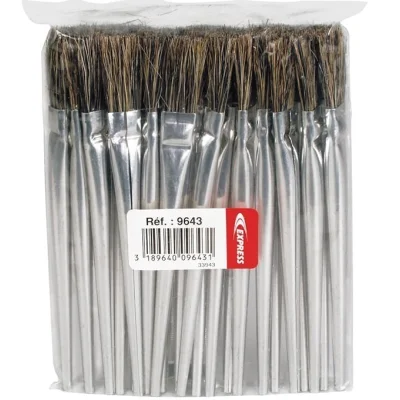 Pinceaux crin de cheval p/ flux de soudure R.136455 R.9643 blister de 25